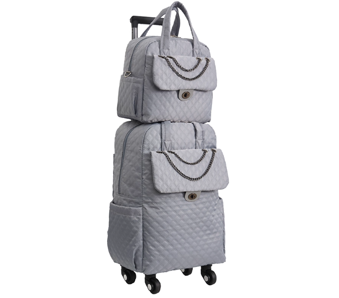 Foldable Rolling Luggage Bag - กระเป๋าเดินทางแบบมีล้อสำหรับผู้หญิง กระเป๋าเป้สะพายหลังแบบมีล้อกันน้ำ กระเป๋าเป้สะพายหลังใส่แล็ปท็อปแบบมีล้อ กระเป๋าเดินทางแบบมีล้อ