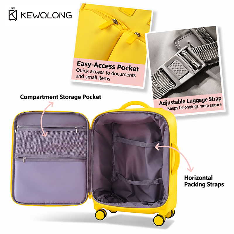 กระเป๋าเดินทางแบบลากชนิดน้ำหนั - Spinner Wheel Rolling Suitcase 20 Inch บทวิจารณ์และราคา
