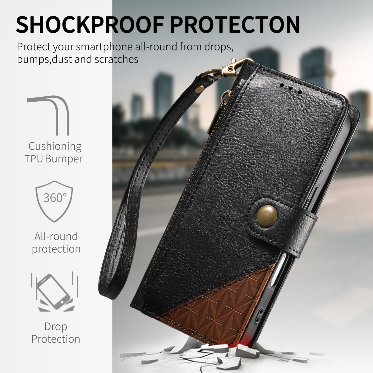 เคสโทรศัพท์แบบพับได้พร้อมช่องใ - Wallets บทวิจารณ์และราคา