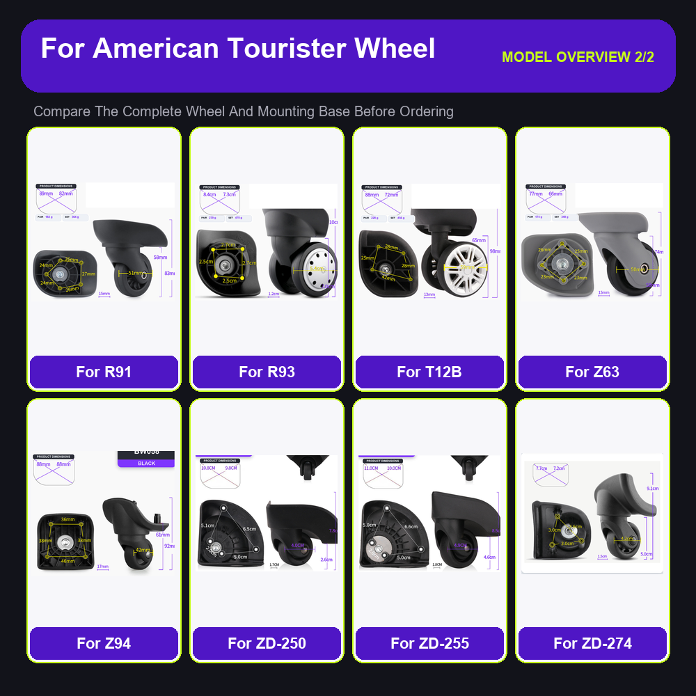 ล้อสำรองสำหรับกระเป๋าเดินทางแบ - Silent Replacement Luggage Wheels บทวิจารณ์และราคา