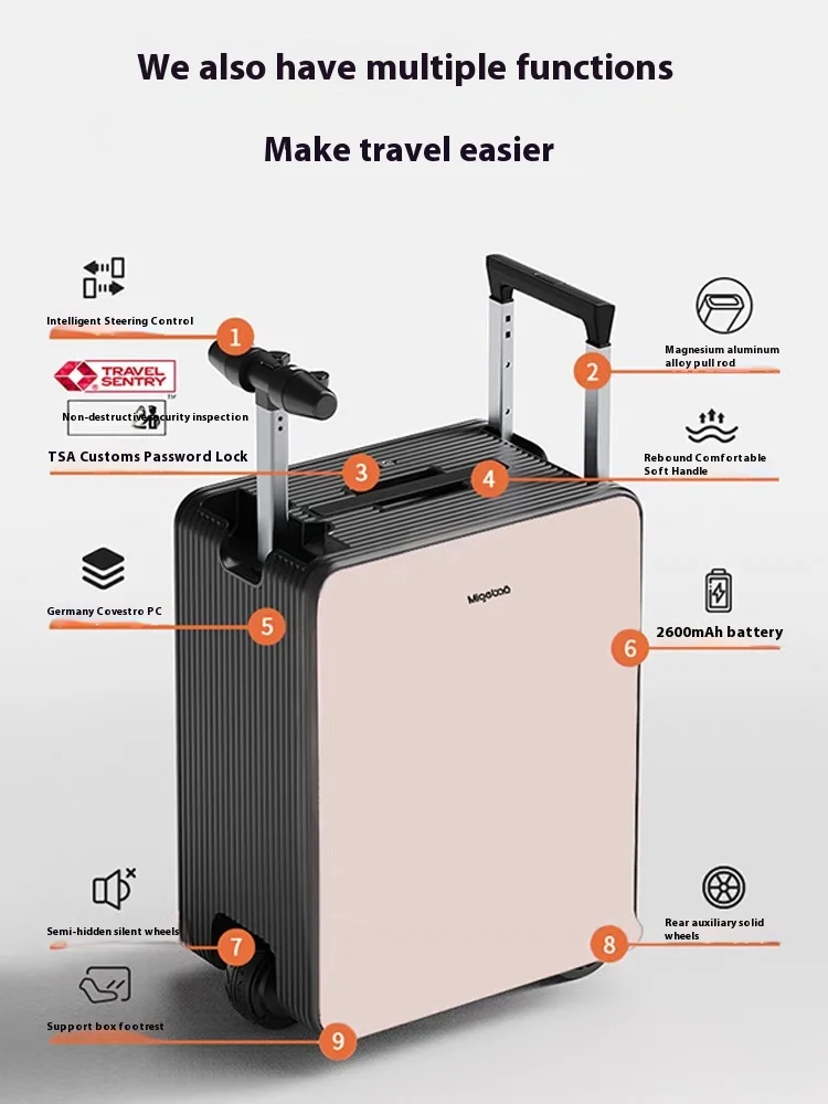 กระเป๋าเดินทางอิเล็กทรอนิกส์รุ - Kids Ride On Suitcase Scooter บทวิจารณ์และราคา