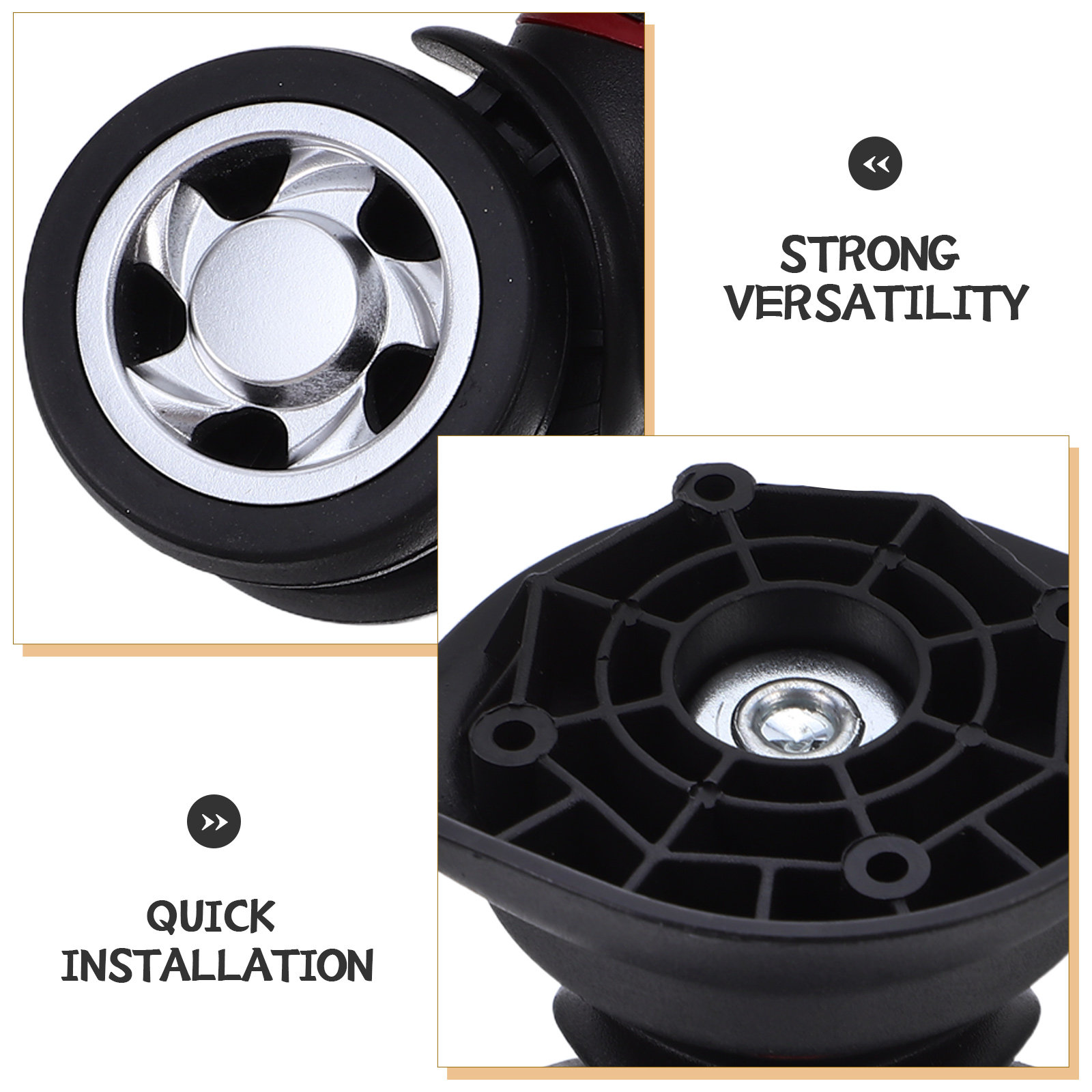 ล้อกระเป๋าเดินทางแบบสากล 2 ชิ้ - Silent Replacement Luggage Wheels บทวิจารณ์และราคา