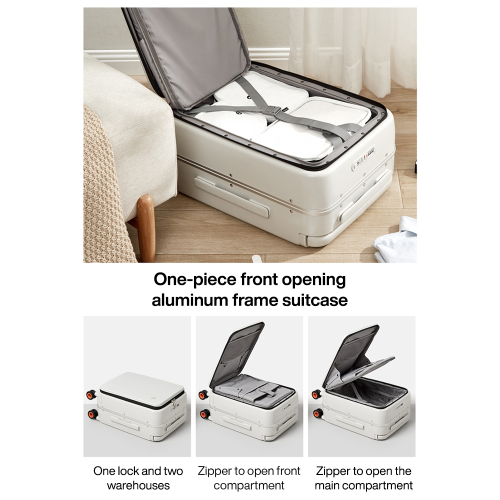 กระเป๋าเดินทางดีไซน์ใหม่จาก Mi - Aluminum Frame Carry On Luggage บทวิจารณ์และราคา
